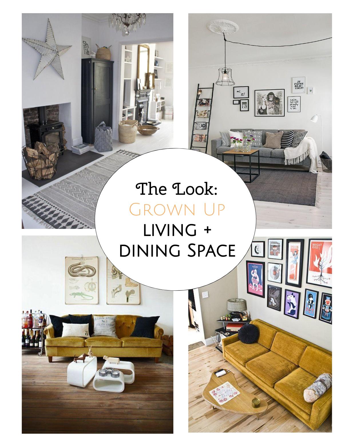 The Look: How to create a grown up open-plan living and dining space with www.welovehomebloe.com 