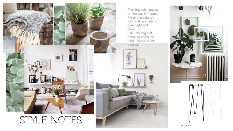 Interior stylist: style notes using Google Slides