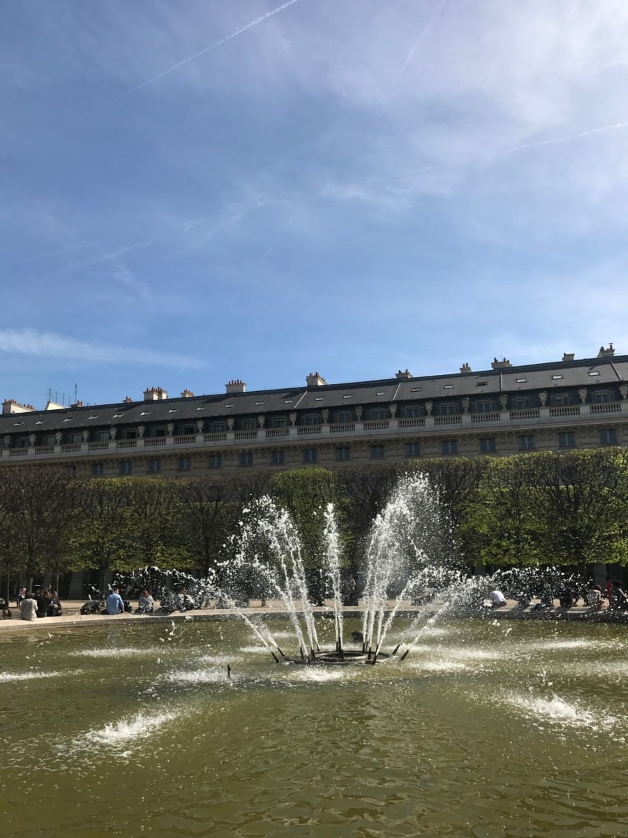 A large water fountain