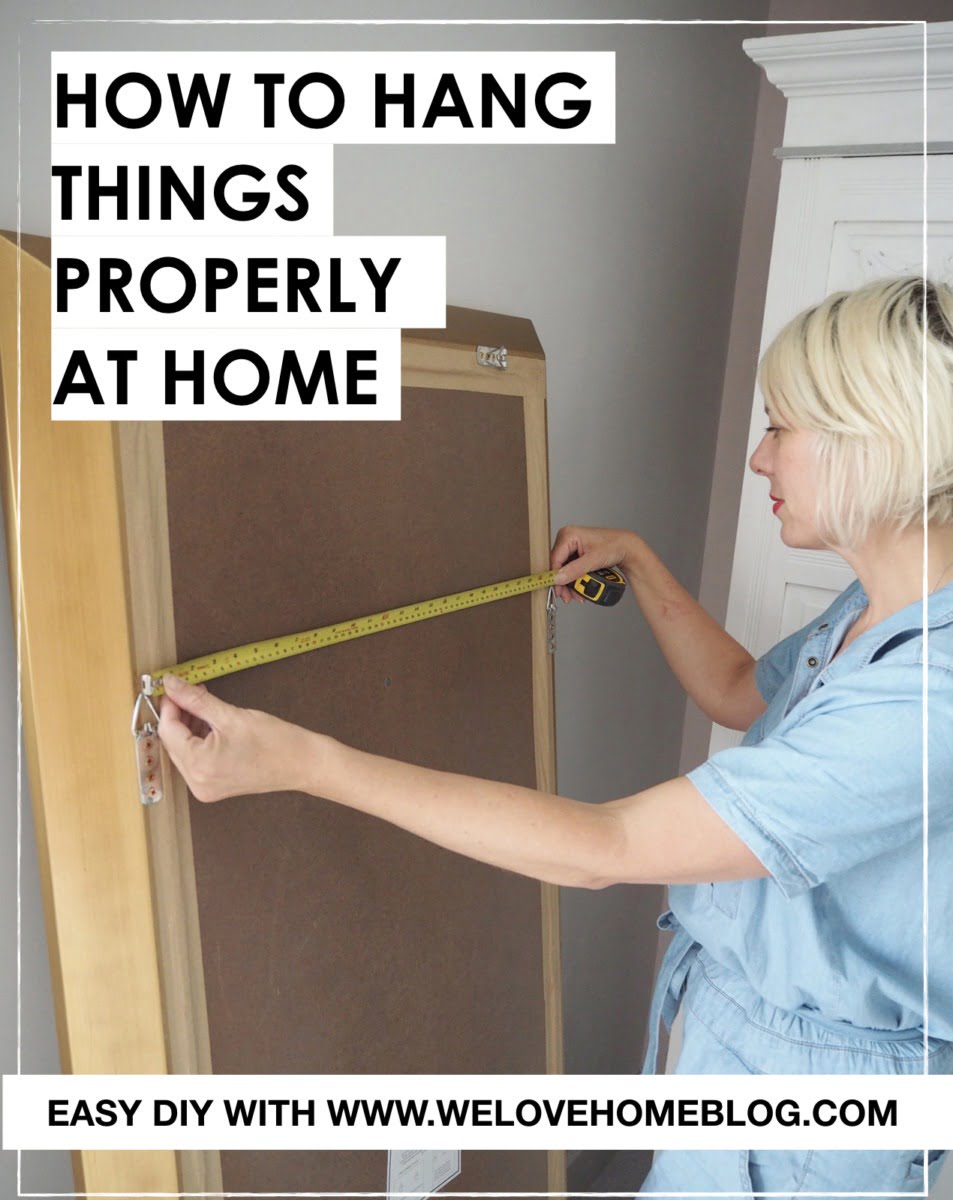 How to perfectly hang a mirror with just a few power tools, a jumpsuit and a bit of reddy lippy by Blogger + Interior Stylist Maxine Brady 