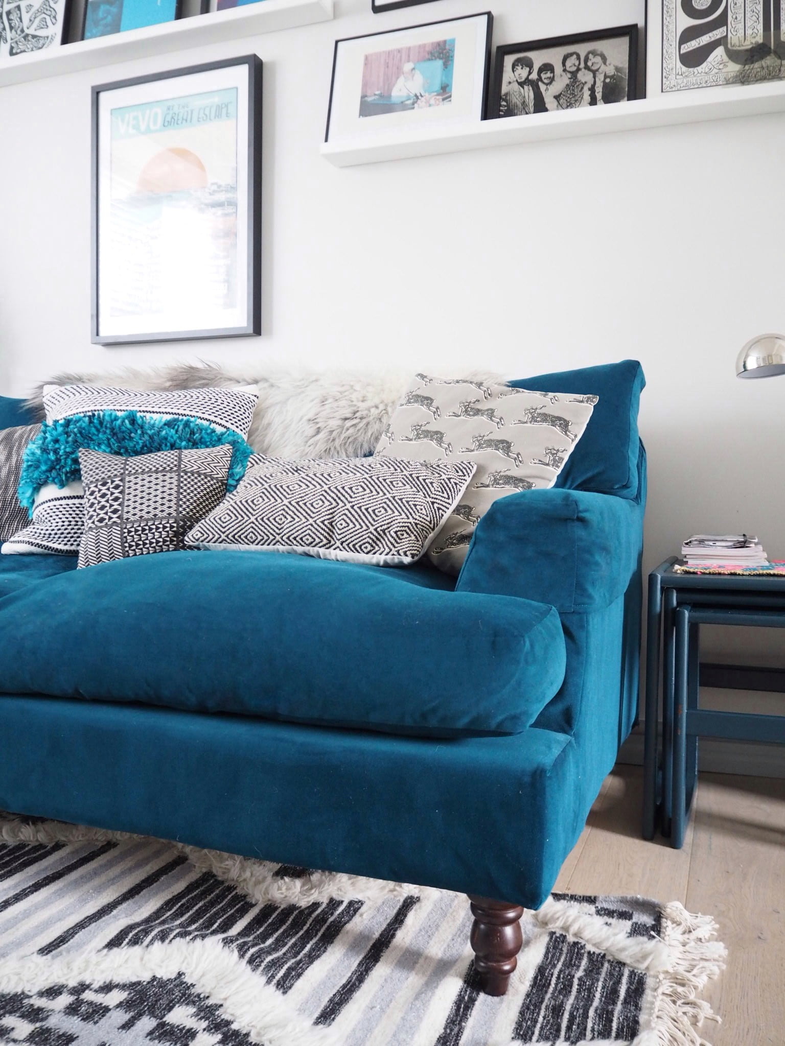 A budget Living Room makeover with lots of before and after shots - with a boho vibes by Maxine Brady from WeLoveHomeBlog