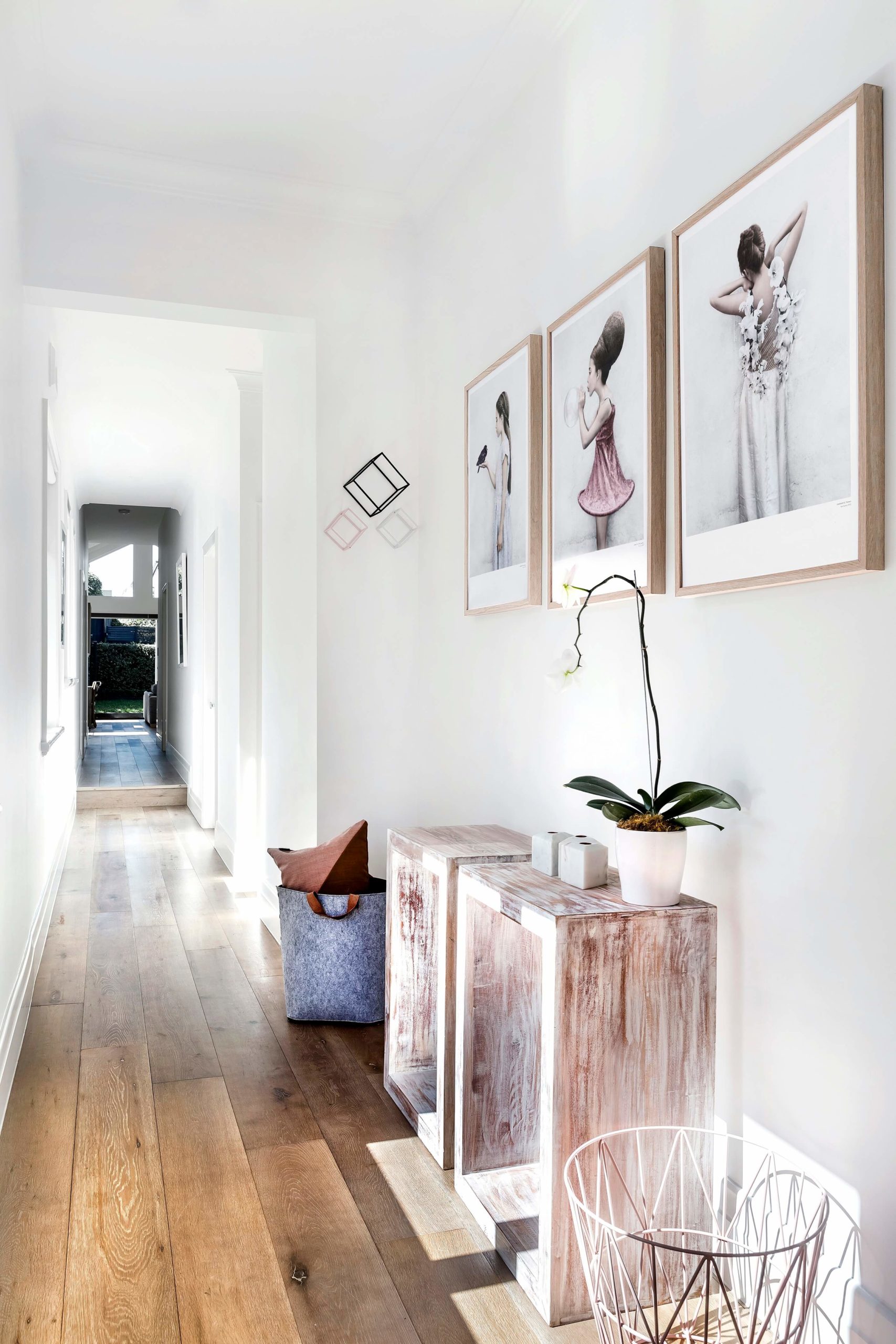 A Long Narrow Hallway - Help for a Dark Scary Mess - Laurel Home