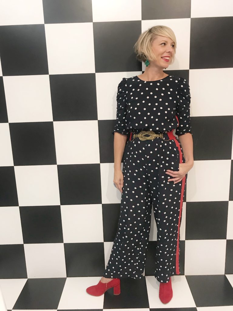 M and s polka dot sales jumpsuit