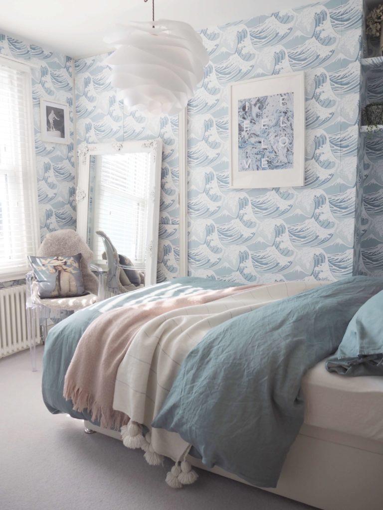 Come take the tour of my seascape bedroom and see what ideas you can take-away for your bedroom at home by interior stylist  and blogger Maxine Brady