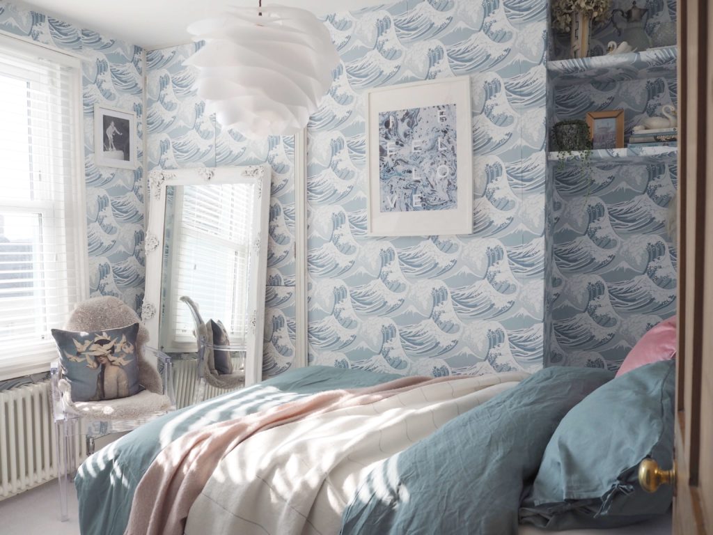 Come take the tour of my seascape bedroom and see what ideas you can take-away for your bedroom at home by interior stylist  and blogger Maxine Brady