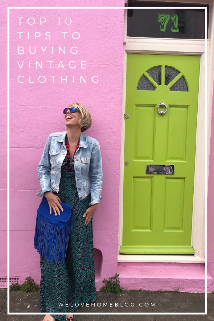 Top 10 tips on how buy vintage clothing that really suits you whatever your size or age by award winning lifestyle blogger Maxine Brady from We Love Home