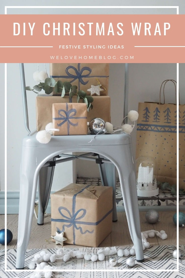Why not try this easy DIY Christmas gift wrapping idea by Interior Stylist Maxine Brady from lifestyle blog www.welovehomeblog.com