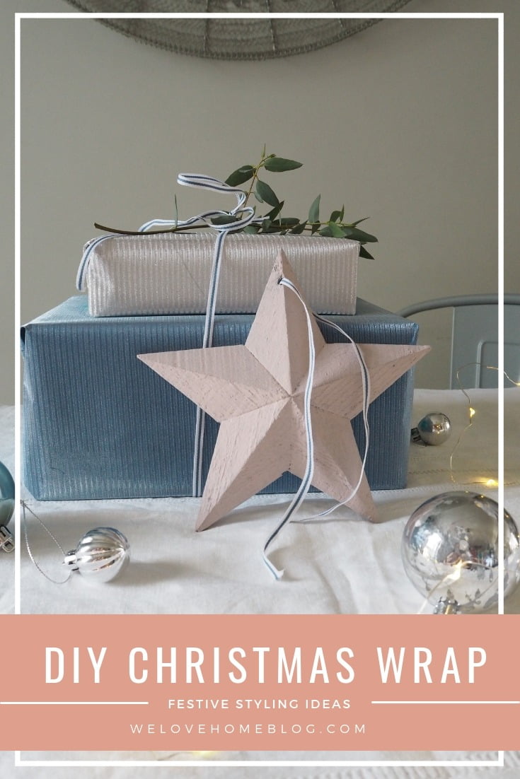 Why not try this easy DIY Christmas gift wrapping idea by Interior Stylist Maxine Brady from lifestyle blog www.welovehomeblog.com