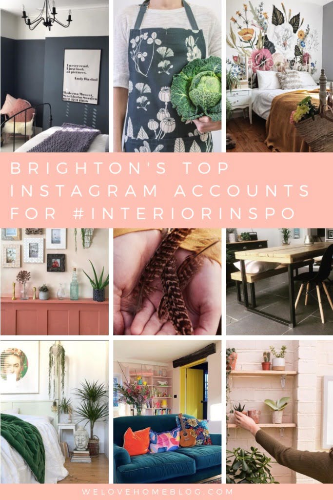 Discover Brighton's top 16 insgram accounts for interior inspiration hand picked by award winning interior stylist Maxine Brady