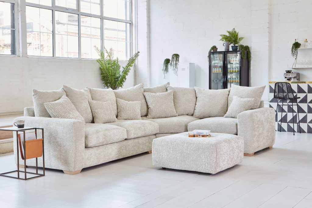 white corner sofa living room