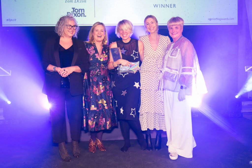 Maxine Brady from We Love Home wins Best interior Lifestyle Blog award at the Amara 2019 Blogging awards in London 