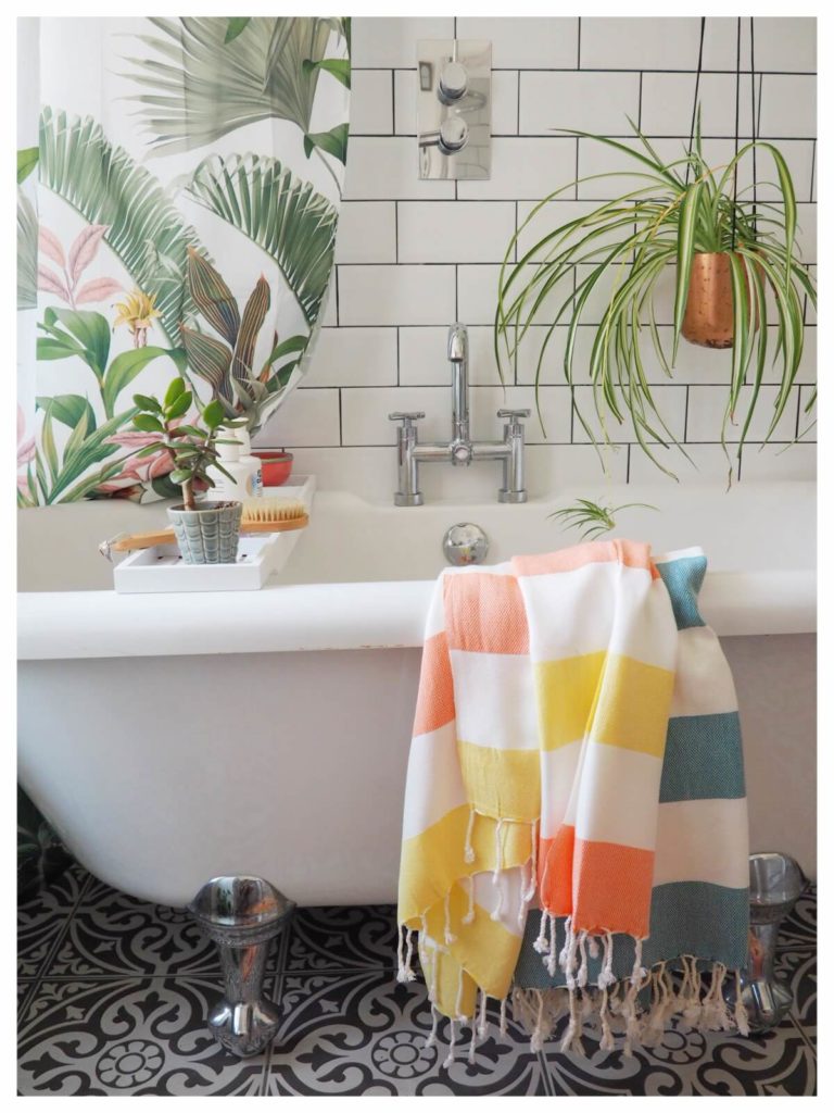 Sainsbury's Home Stripe Print Shower Curtain