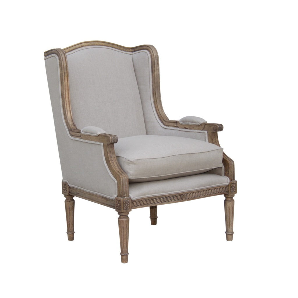 Celine linen store wingback chair