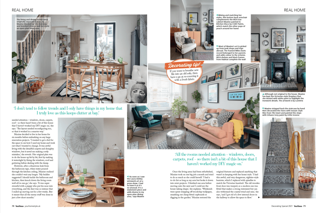 Take a home tour around interior stylist Maxine Brady's colourful Brighton home in the August issue of Your Home magazine.