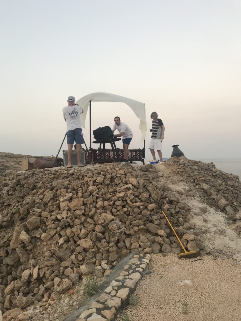 Behind the scenes of a hotel shoot in Oman, Muscat at the Barr Al Jassah Shangri-La by interior stylist Maxine Brady, London & Brighton