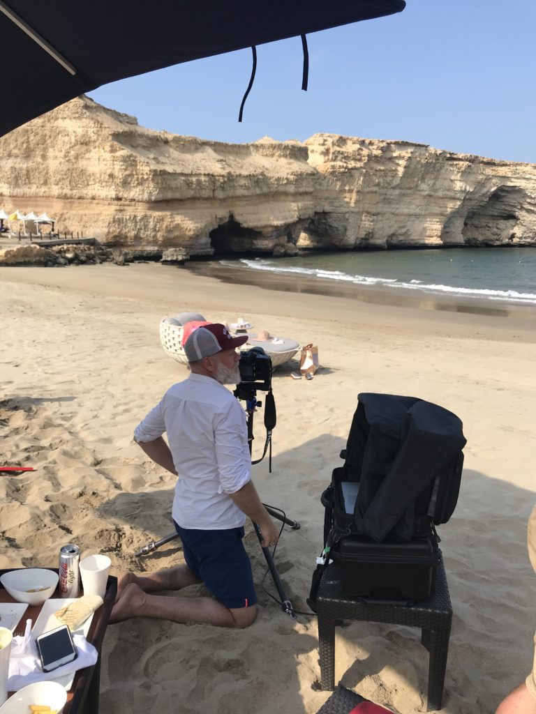 Behind the scenes of a hotel shoot in Oman, Muscat at the Barr Al Jassah Shangri-La by interior stylist Maxine Brady, London & Brighton