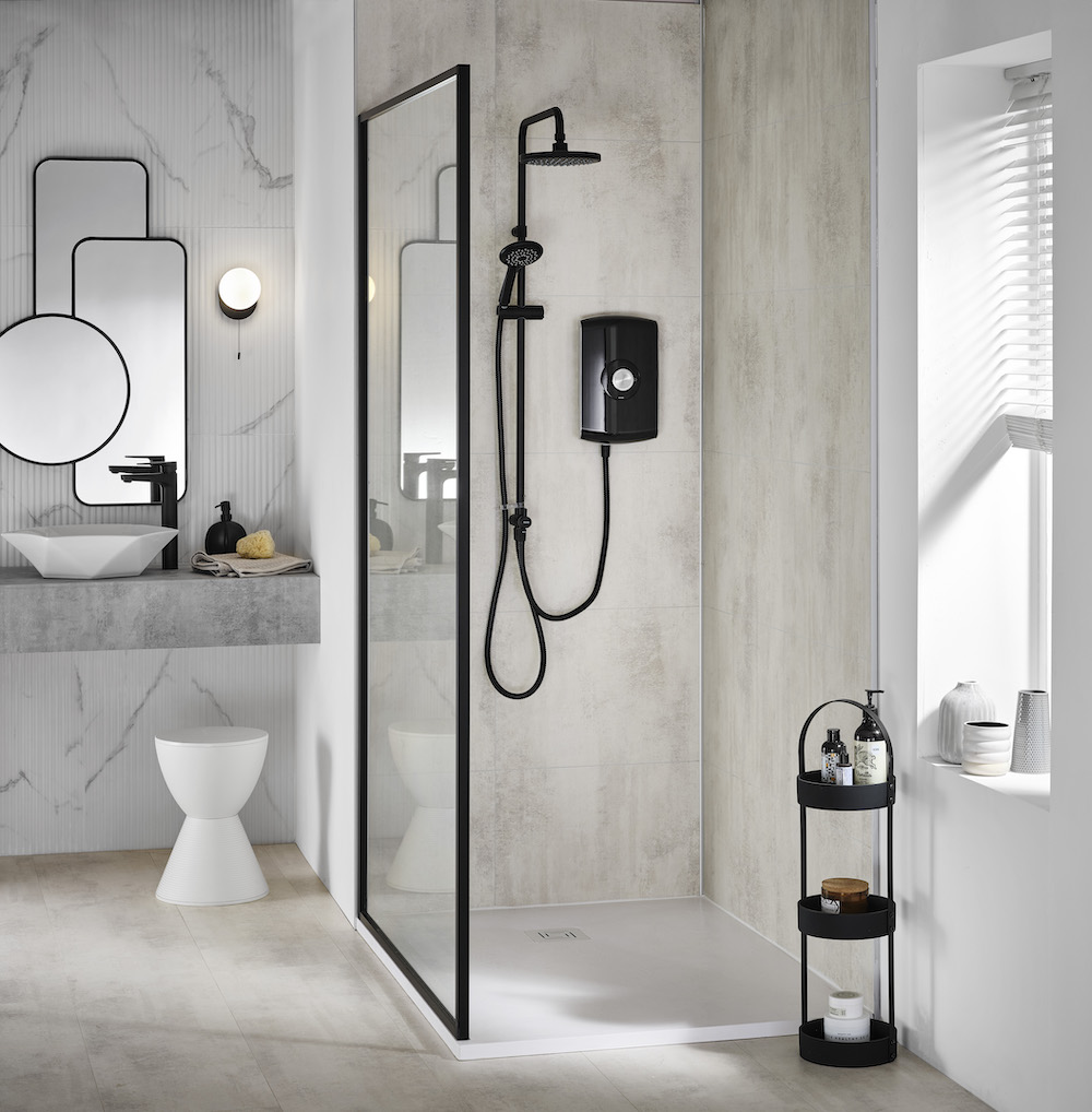 2023 bathroom trends to update your home with pink walls, curves and bathroom design and bathroom ideas with bathroom layout ideas and bathroom inspiration in neutral bathroom ideas with black shower screen and black taps with bathroom mirrors and bathroom storage ideas