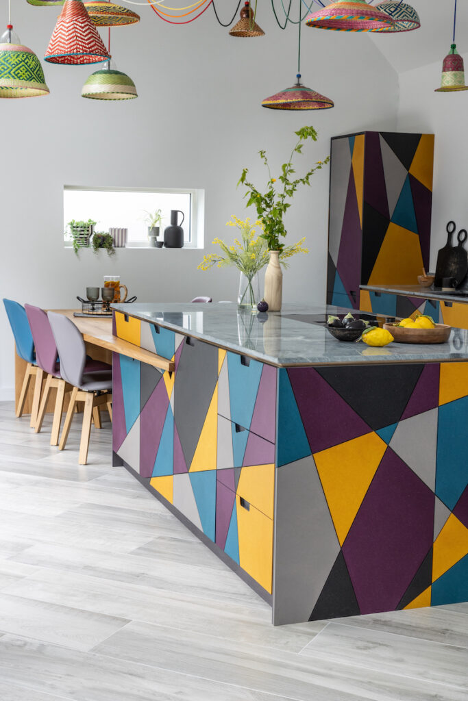 Be inspired by these 7 colourful kitchens - all new for 2024.
multi coloured kitchen

