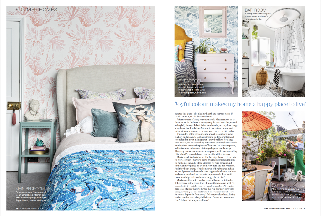 Step inside the home of interior stylist, designer and creative director Maxine Brady as she opens the doors to her beautiful Brighton home in the heart of Sussex to House Beautiful Magazine.