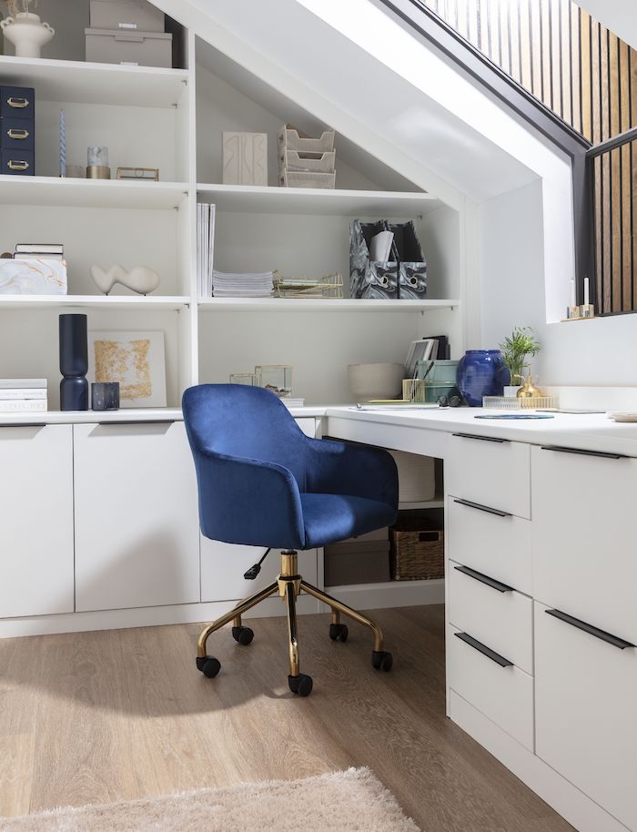 London based interior stylist Maxine Brady shares 6 home office ideas for small spaces which are all stylish, clever and practical tips for UK homes.