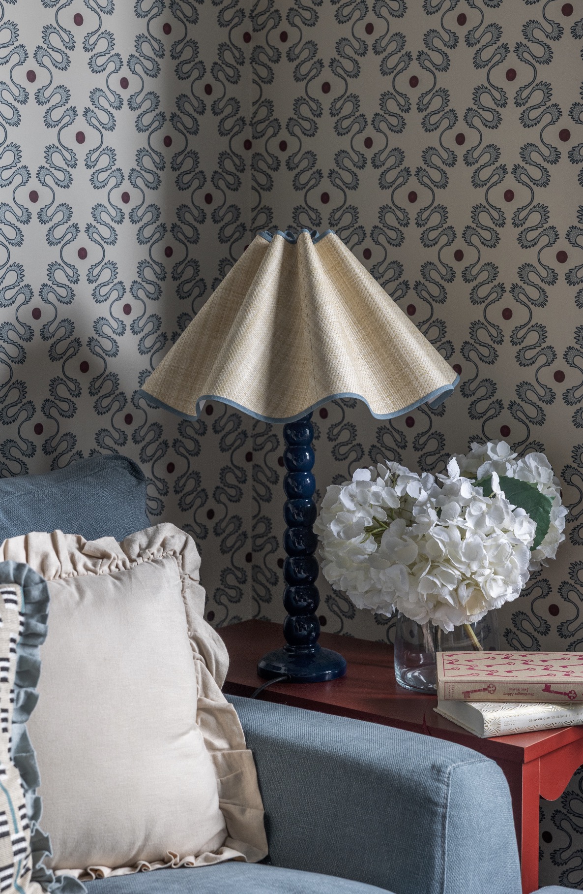 Behind the scenes of interior designer photoshoot styling with Maxine Brady, shooting two South London projects for Kat Wightman for Ideal Home magazine, portfolio and social media.