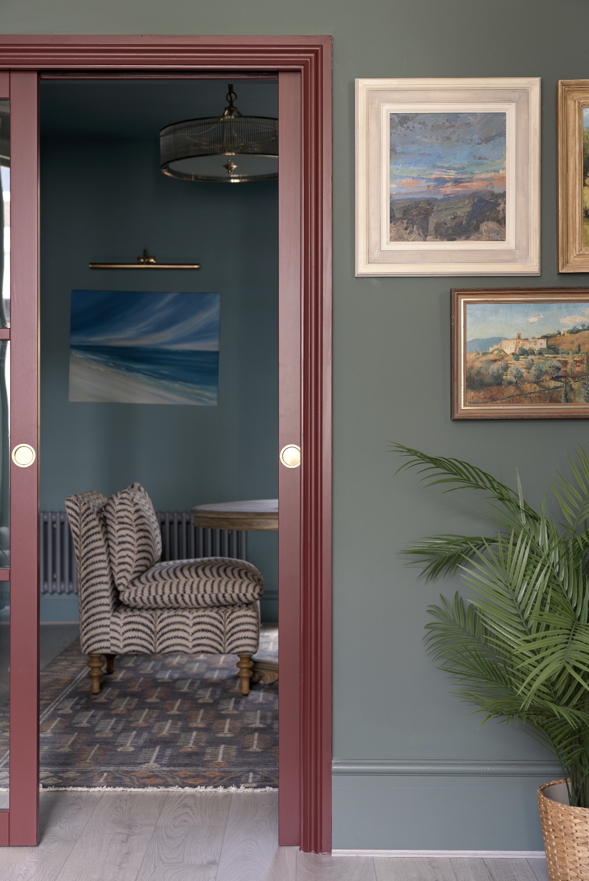 Behind the scenes of interior designer photoshoot styling with Maxine Brady, shooting two South London projects for Kat Wightman for Ideal Home magazine, portfolio and social media.