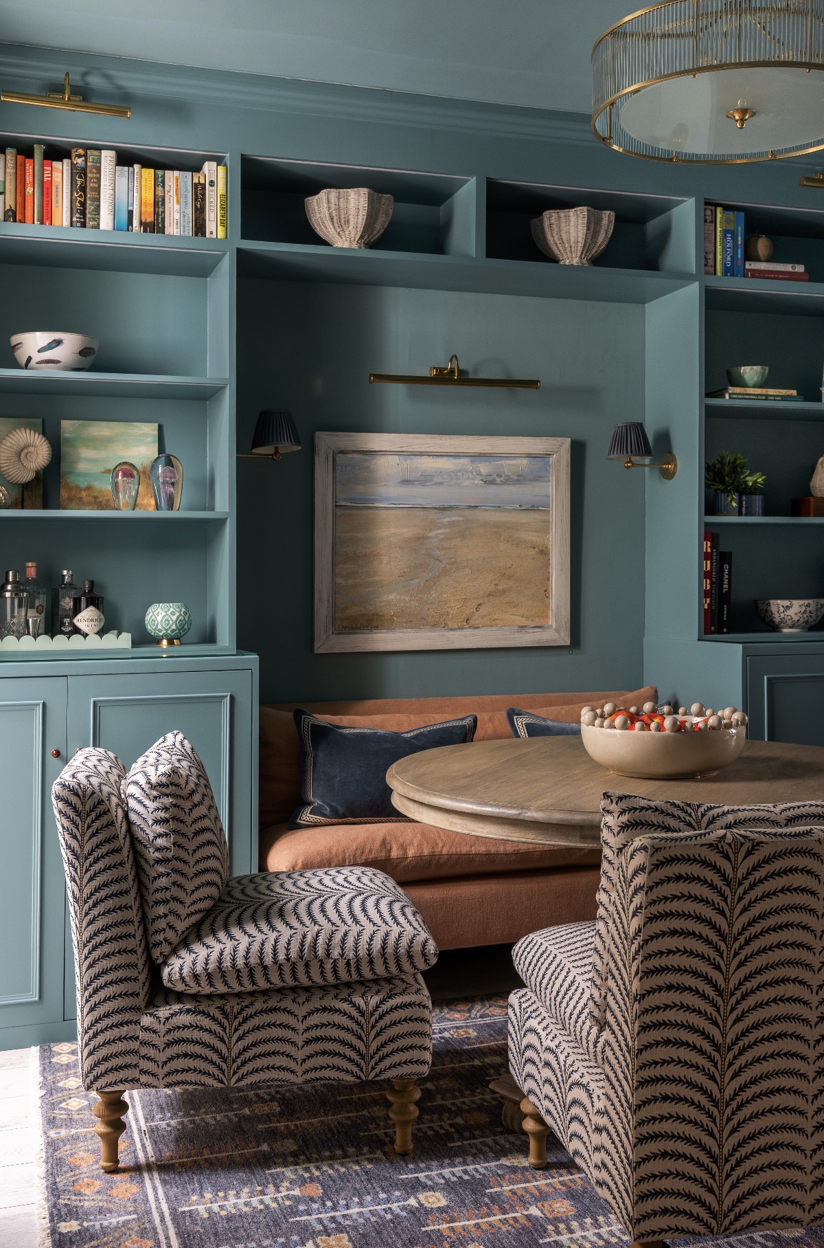 Behind the scenes of interior designer photoshoot styling with Maxine Brady, shooting two South London projects for Kat Wightman for Ideal Home magazine, portfolio and social media.
